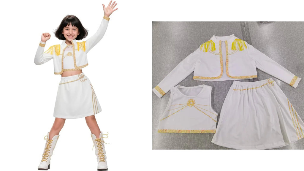 Girls Zoey Cosplay Girl Group Rumi Kids Costume Mira Outfit Favorite Stage Performance Clothes Halloween Animated Movie Dress Up
