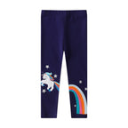 Jumping Meters New Arrival Girls Leggings Pant With Bee Embroidery Fashion Stripe Kids Skinny Pants Toddler Kids Pencil Pant
