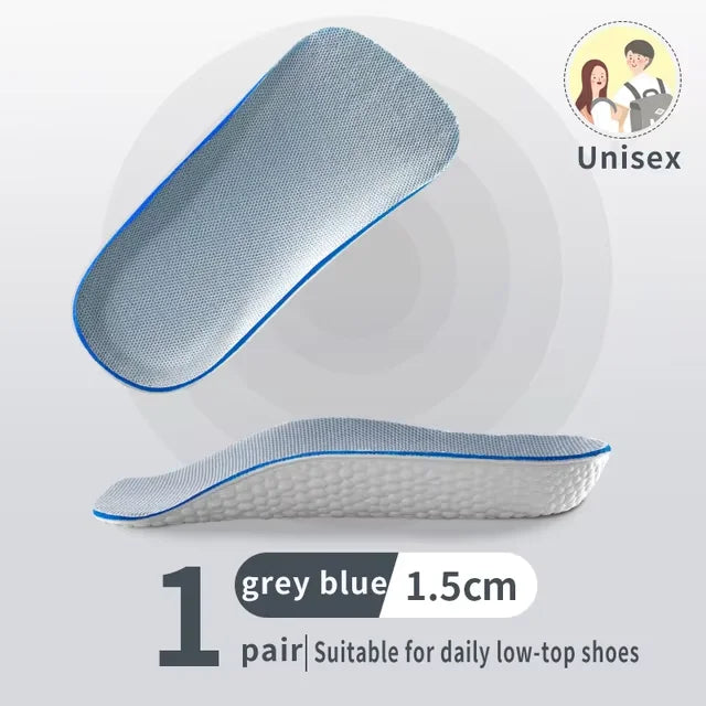 New Half Invisible Heighten Shoe Insoles Heel Insert Sport Cushion Height Increase EVA Memory Foam Heel Lifting 1.5/2.5/3.5CM