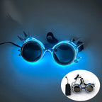 1 pcs Punk Glasses Men Women Costumes Sunglasses Luminous Led Sunglasses Boys Girls Eyewear Halloween Christmas Decor Sunglasses
