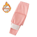 3/1 Piece Autumn And Winter Children Solid Color With Plush And Thickened Warm Leggings Girls' Safety Pants Boys' Home Pants