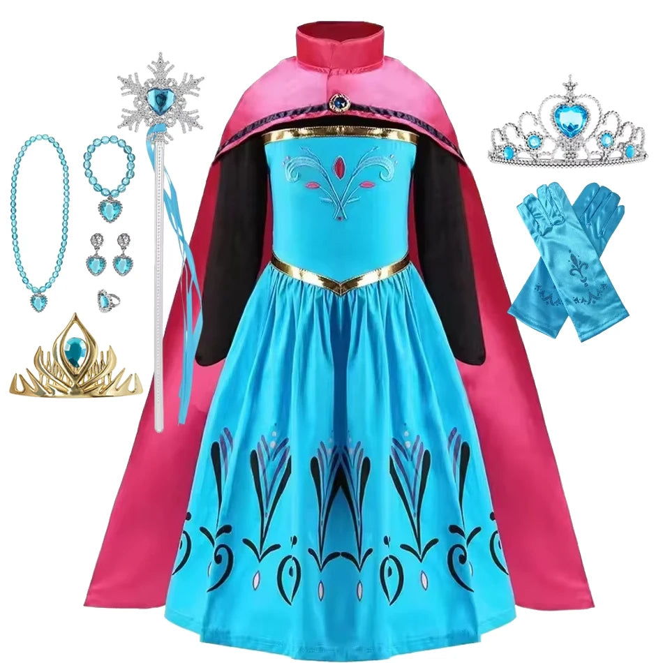 Girl Vestidos Costume Kid Dress Halloween Cosplay Children Birthday Carnival Party Dress Up 2-10 Year