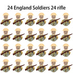 40/set World War II military building blocks National army soldier Character weapon assembly building block Children's toy gifts