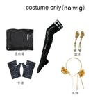 Yor Forger Cosplay Costume Headband Elastic Thigh Stockings Tights Highs Wig Earrings Yor Forger Dress Full Set for Comic Con