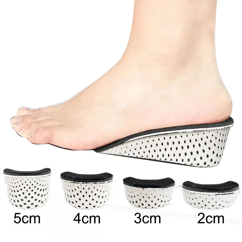 Height Increase Half Shoe Insoles Heel Insert Sport Cushion EVA Memory Foam Heel Lifting 2/3/4/5CM Taller Invisible Heighten Pad