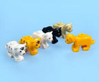 MOC Animal Scene Building Blocks Zoo Ducks Cat Dog Penguin Eagle Dove Wolf Bear Deer Shark Snake Mice Sheep DIY Toys Bricks K055