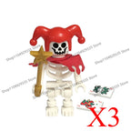 Halloween Scene Building Blocks Skeletons Ghosts Army King Assembled Charactesrs Figures DIY Accessories Bricks Toys Kids Gifts