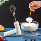 1 Wireless Electric Food Mixer, Portable 3-Speed Hand Mixer, Baking Dough and Cake Cream Mixer, Kitchen Tool