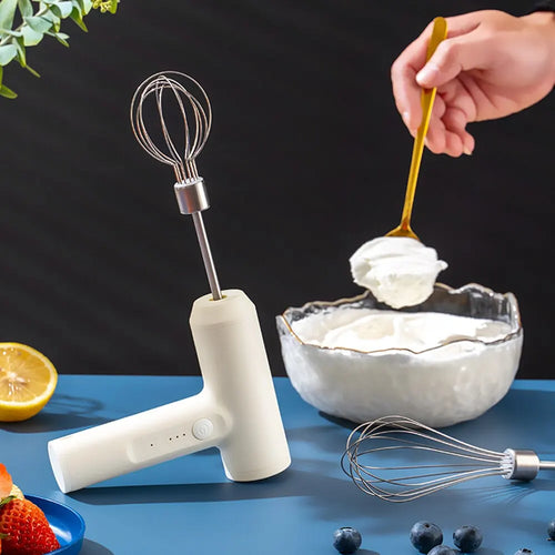 1 Wireless Electric Food Mixer, Portable 3-Speed Hand Mixer, Baking Dough and Cake Cream Mixer, Kitchen Tool