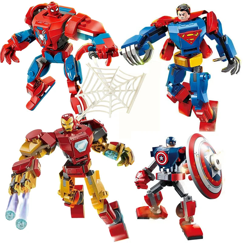 76302 76307 Superhero Bricks Avengers Thor Iron Man Thanos Assemble Compatible Action Figure Toy Building Blocks Model Ornament