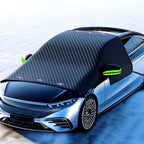 Aluminum-plated film of magnetic snow cover for automobile is thickened, and Oxford cloth is sun-proof and moisture-proof.