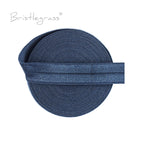 BRISTLEGRASS 2 5 10 Yard 5/8" 15mm Solid FOE Shiny Fold Over Elastic Spandex Satin Band Hair Tie Headband Dress Sewing Lace Trim