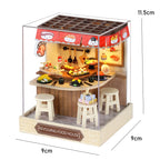 Wooden Miniature Doll House DIY Small House Kit Making Room Toys 3D Puzzle Assembly Building Model Toys for Birthday Gifts