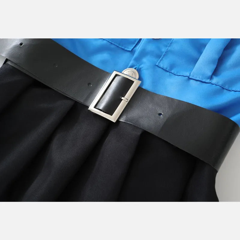 Police Role Play Dress Dressup Clothes  Police Officer Uniform Playsuits Halloween Performance Costumes
