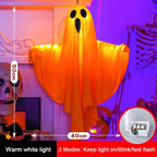 2026 LED Glow Ghost Party Halloween Decoration for Home Indoor Outdoor Haunted House Bar Hanging Horror Props with Lights