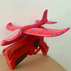 Glowing & Non-Glow Foam Catapult Plane,  Outdoor Shooting Toy Gun, Rotating Boomerang Flying Aircraft Model