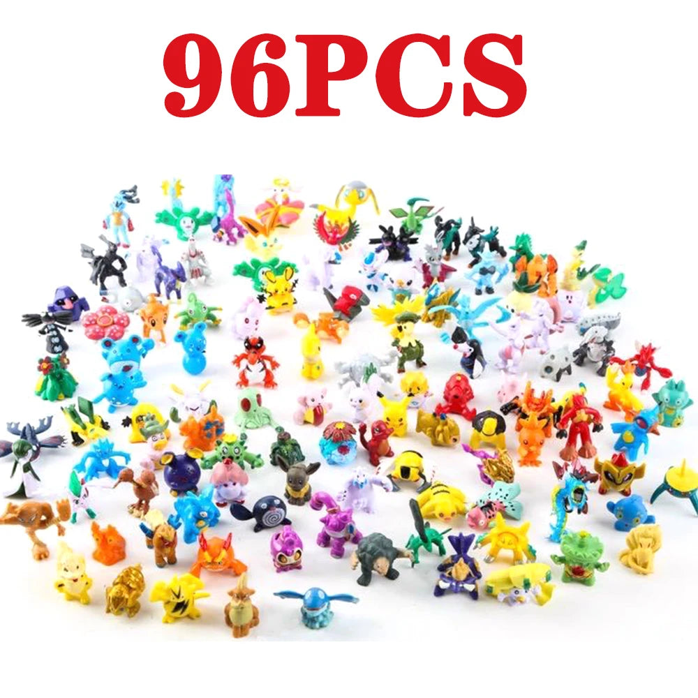 144 Style Pokemon Figure Toys Anime Pikachu Action Figure Model Ornamental Decoration Collect Toys For Children's Christmas Gift
