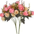 Artificial Flowers Silk Rose Wedding Home Festival Room Decoration Bride Bouquet Diy Scrapbooking Garland Wall Photography Props