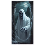 72.83x35.43 Inch Halloween Door Banner Polyester Ghost Hospital Scary Head Scene Decoration Halloween Party Supplies Photography