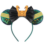Nieuwste Mickey Mouse Oren Hoofdband Kid Adult Festival Party Pailletten Strik Haarband Vrouwen Baby Girl Party Haar Accessories