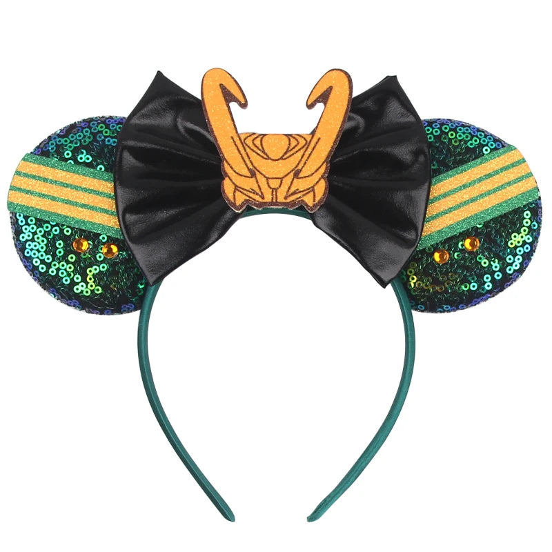 Nieuwste Mickey Mouse Oren Hoofdband Kid Adult Festival Party Pailletten Strik Haarband Vrouwen Baby Girl Party Haar Accessories