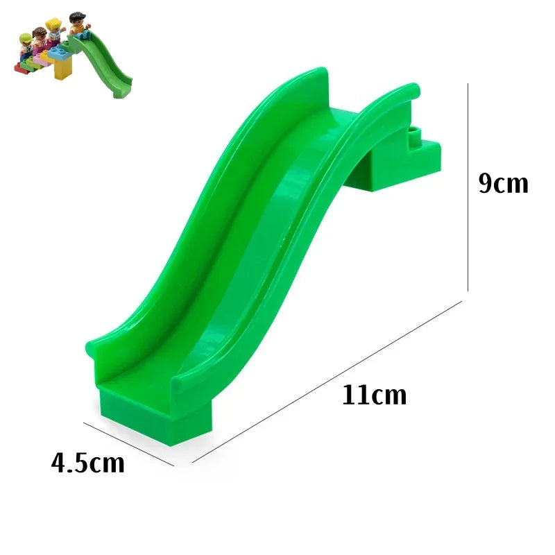 Big Building Blocks Slide Stair Swing Seesaw Ferris Wheel Series Compatible Duploe Large Brick Children Educational Toy Kid Gift
