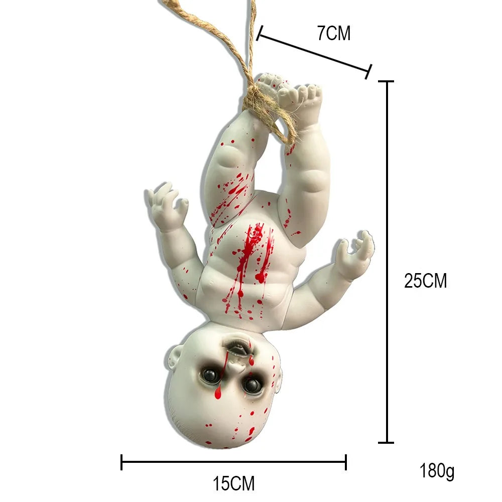 Horror Ghost Baby Hanging Doll Halloween Bar Ghost Courtyard Horror Doll Prop Ghost Festival Happy Halloween Day 2025 Decoration