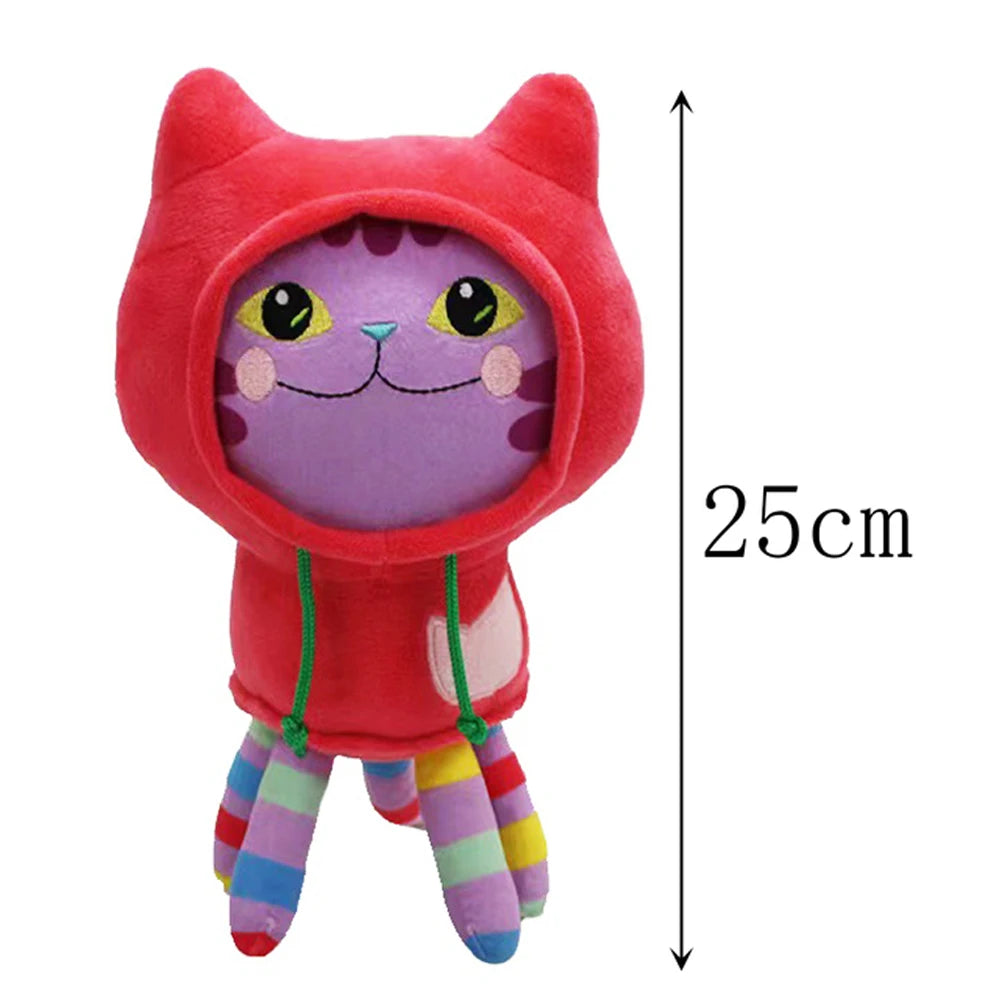 New Gabbys doll house Plush Toy Mercat Cartoon Stuffed Animals Smiling Cat Car Cat Hug Gaby Girl Birthday Gift!