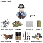 40/set World War II military building blocks National army soldier Character weapon assembly building block Children's toy gifts