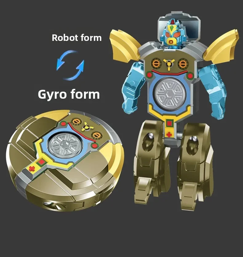 New creative decompression  drop resistant fingertip Rotational gyroscope mechanical deformation robot children's toy Boy Gift