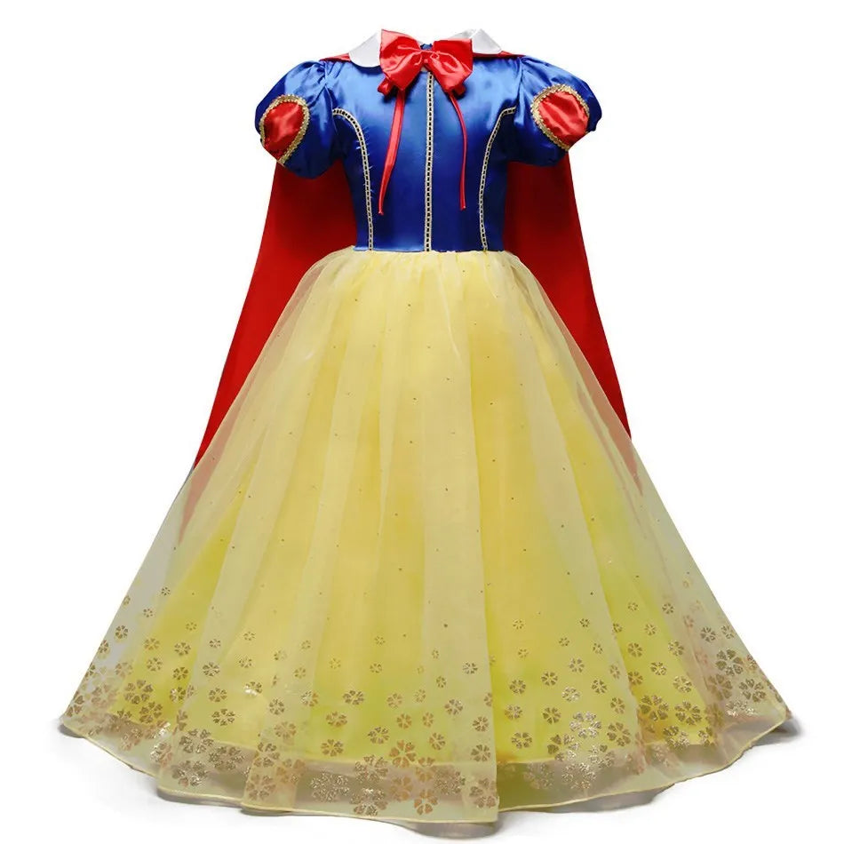 Girls Elsa Anna Dress Children Princess Carnival Dress Kids Jasmine Rapunzel Pageant Flower Disguise Birthday Cosplay Costume