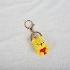 Mini Animal Doll Series Crochet Keychain Knitted Small Rabbit Doll Keyrings Mini Puppy Cute Keychain Wholesale Custom Accessory