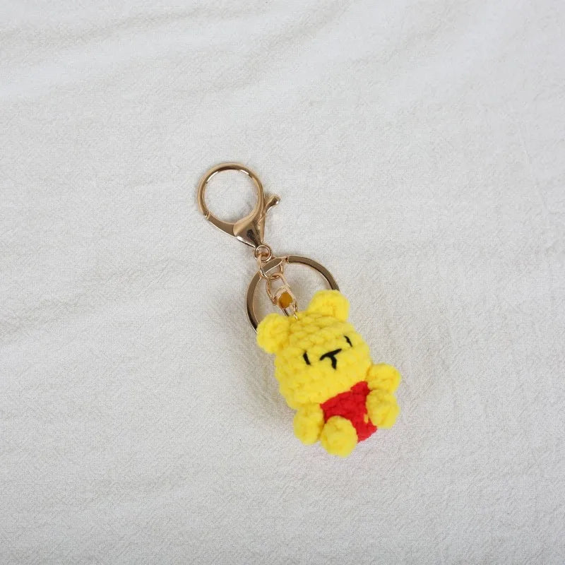 Mini Animal Doll Series Crochet Keychain Knitted Small Rabbit Doll Keyrings Mini Puppy Cute Keychain Wholesale Custom Accessory