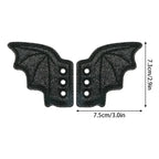 1 Pair Bling Bat Shoe Wings Charm Decorations For Sneaker Clothing Shoelaces Punk Halloween Gift Accessory