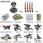 40/set World War II military building blocks National army soldier Character weapon assembly building block Children's toy gifts