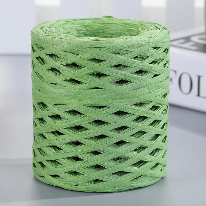 200M Raffia paper rope Straw Yarn For Knitting Crocheting Paper Threads DIY Handmade Summer Sunhat Beach Bag Freeshipping