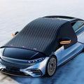 Aluminum-plated film of magnetic snow cover for automobile is thickened, and Oxford cloth is sun-proof and moisture-proof.