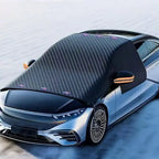 Aluminum-plated film of magnetic snow cover for automobile is thickened, and Oxford cloth is sun-proof and moisture-proof.