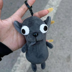 Funny Chihuahua Plush Toy Keychain Pendant Puppy Pet Stuffed Chihuahua Doll Weird Cute Realistic Plush Chihuahua Friend Gift
