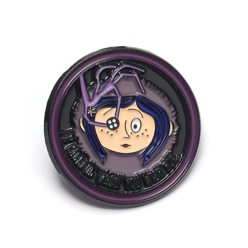 Horror Animated Films Doll Enamel Pins Cartoon Character Role Brooch Lapel Badge Punk Halloween Jewelry Gift for Friend