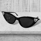 1pcs Gothic Cat Eye Spiderweb Sunglasses Dark for Halloween Gothic Fashion & Wedding Party 2025 Supplies Halloween Decoration