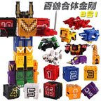 Power Assembling Educational Toys Math Cube Transformation Robot Digits Puzzle Ranger Animals boy toy for Kids