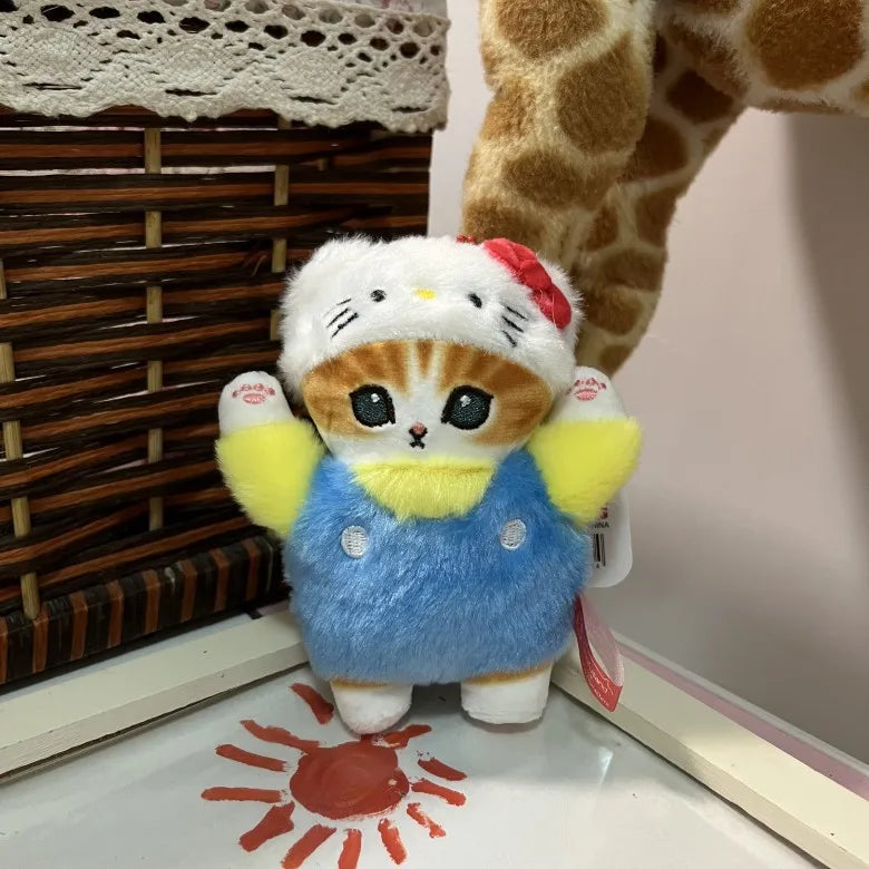 Kawaii Mofusand Cross-Dressing Sanrio Hello Kitty Kuromi Hanyodon Plush Keychain Pendant Anime Plush Backpack Pendant