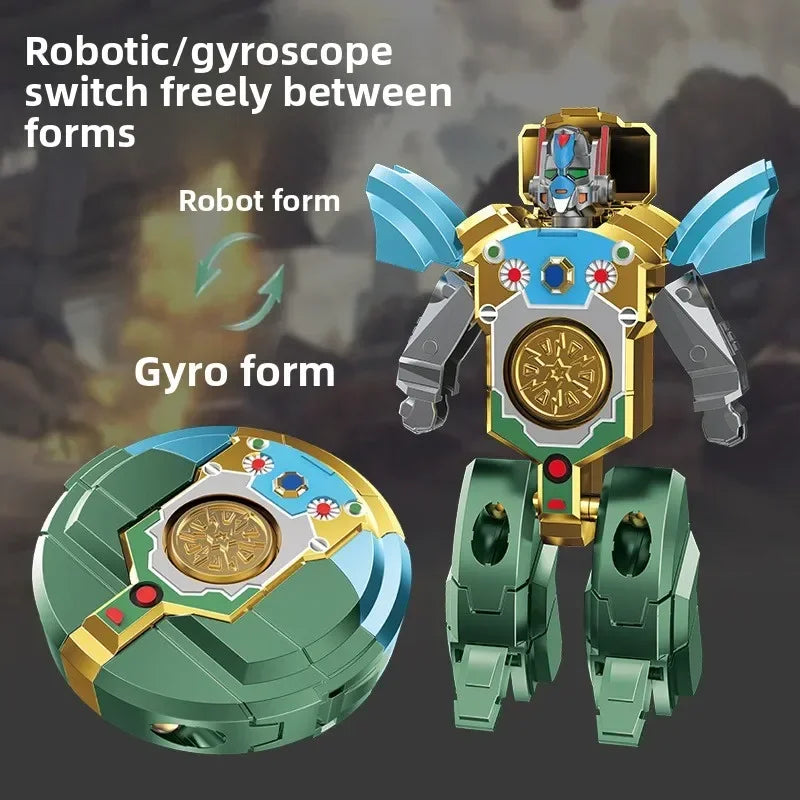 New creative decompression  drop resistant fingertip Rotational gyroscope mechanical deformation robot children's toy Boy Gift