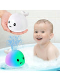 Baby Bath Toys, Toddler Bath Toys for Kids Ages 1-3, Light Up Whale Bath Toy Sprinkler, Pool Water Table Infant Baby Toys 6-12-1