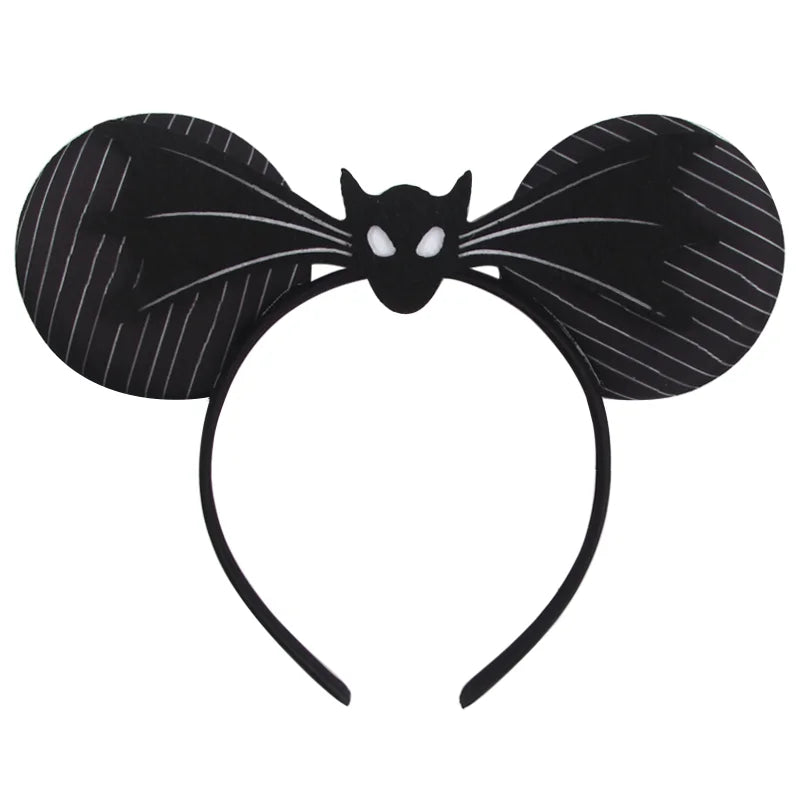 2026 Festival Party Cosplay Mouse Ears Headband 3.3" Ears Glitter Hairband For Boys Girls DIY Cartoon Hair Accessories