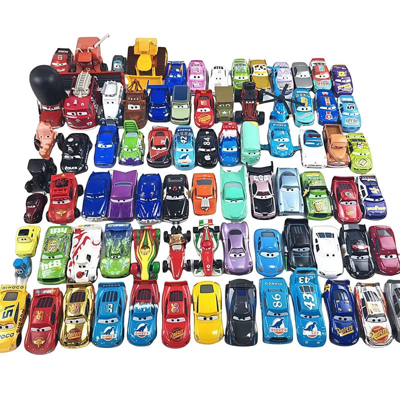 Children Car Toys Disney Pixar Cars Lightning McQueen Boost Wingo DJ Snot Rod 1:55 Diecast Metal Alloy Model Car Kid Gift