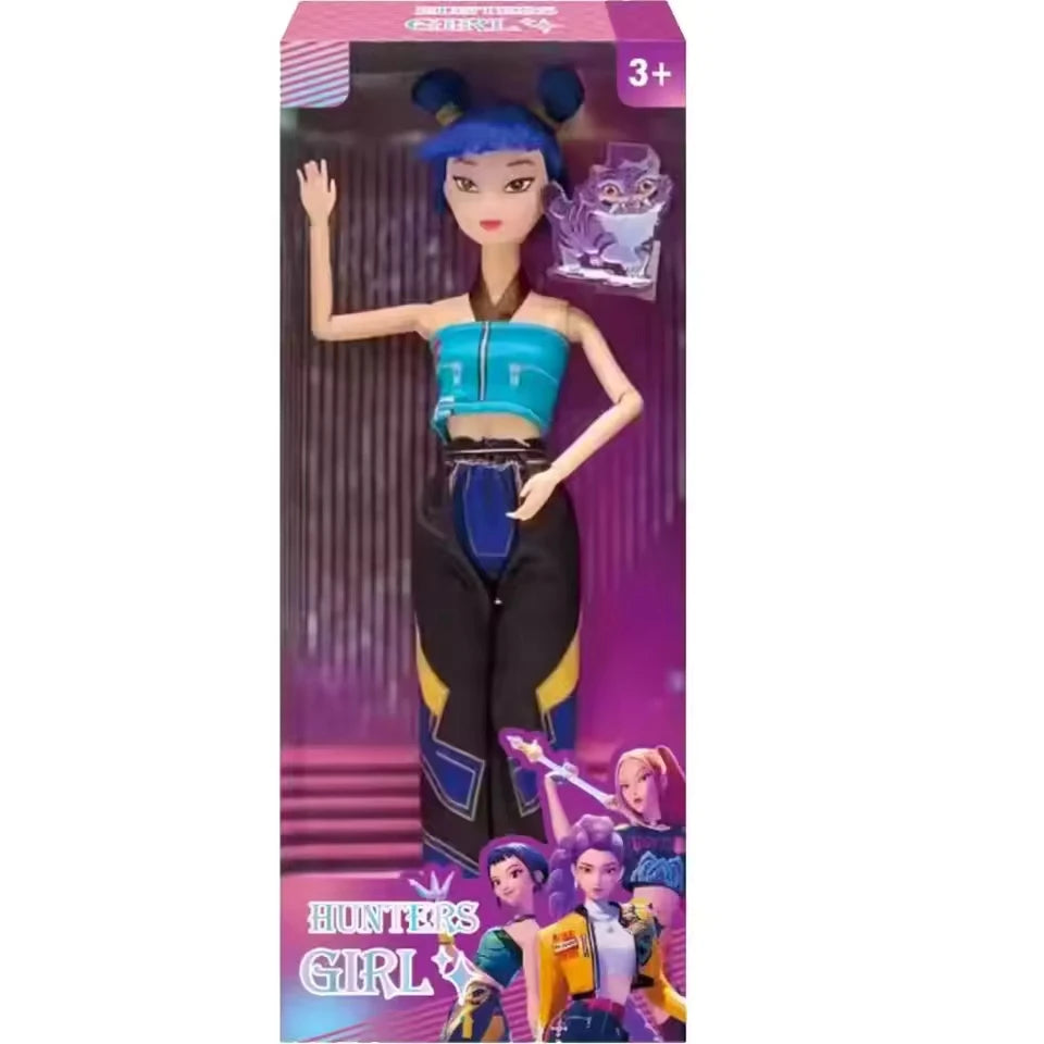 Kpop Rumi Mira Zoey Vinyl Doll Anime Hunters Girl 11 Inch Articulated With Theme Music Cute Toy 3PCS Set Gift for Kids Girl Fans