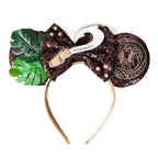 Mouse Ears Headband Cartoon Sequin Bows Headband Birthday Party Christmas Halloween Princess Cosplay Costume For Women Adult