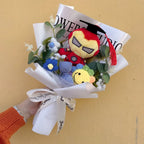 Amine Super Hero Spider-Man Stuffed Plush Dolls Creative Handmade Bouquets for Boys Graduation Christmas Birthday Gifts